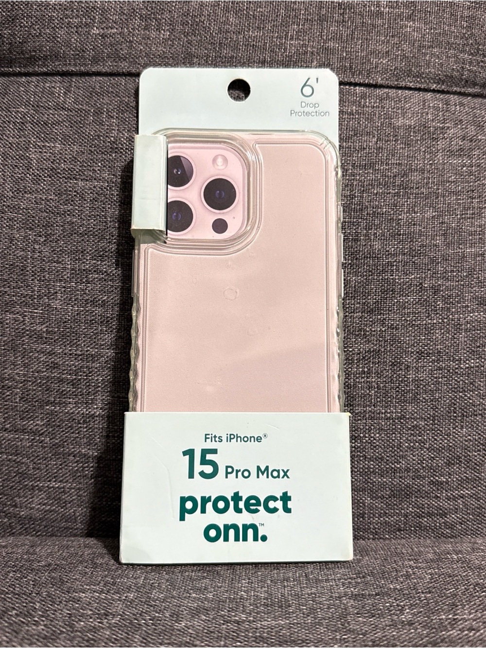 Onn. Clear iPhone 15 Pro Max Case